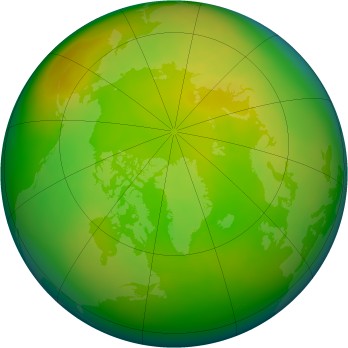 Arctic ozone map for 2008-05
